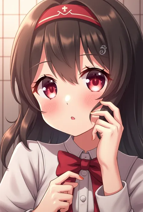 Anime girl with cum on her face