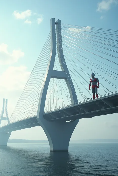  iconic oresund bridge.. from road view. Ultraman hang out on the bridge.