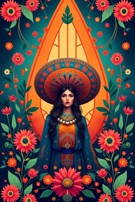 symmetrical The work must include iconic elements of Mexican culture