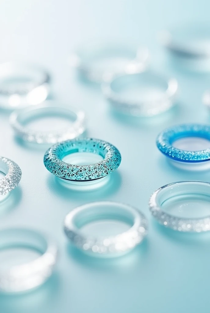 Contact lenses, various models and designs