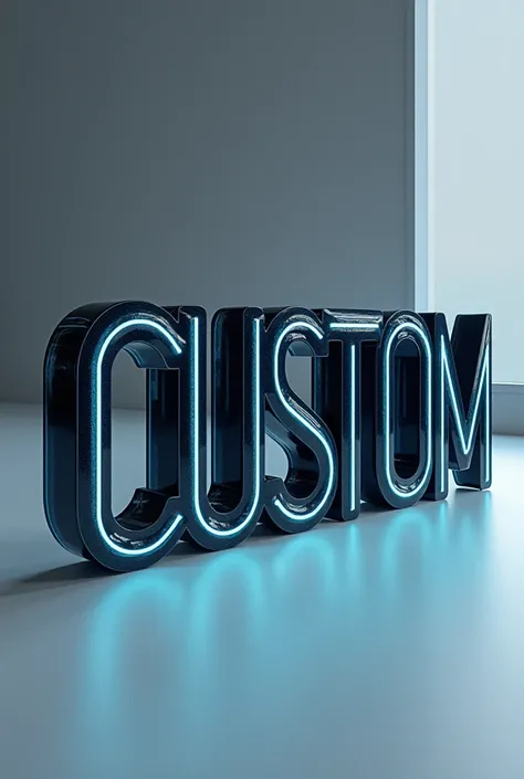 「custom」A cool design of the word