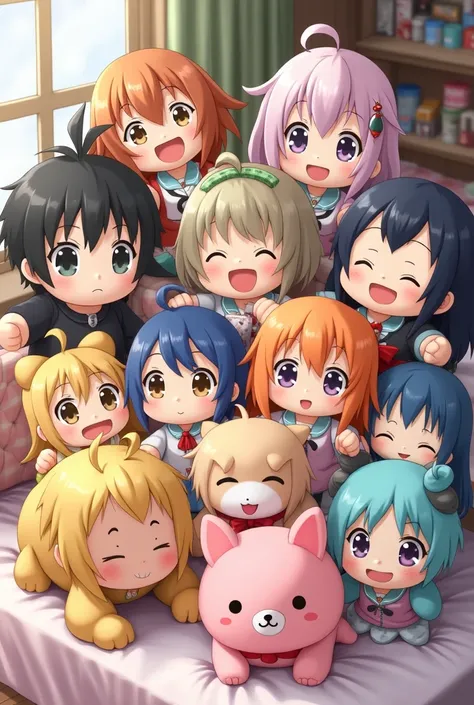 variety of anime plushies