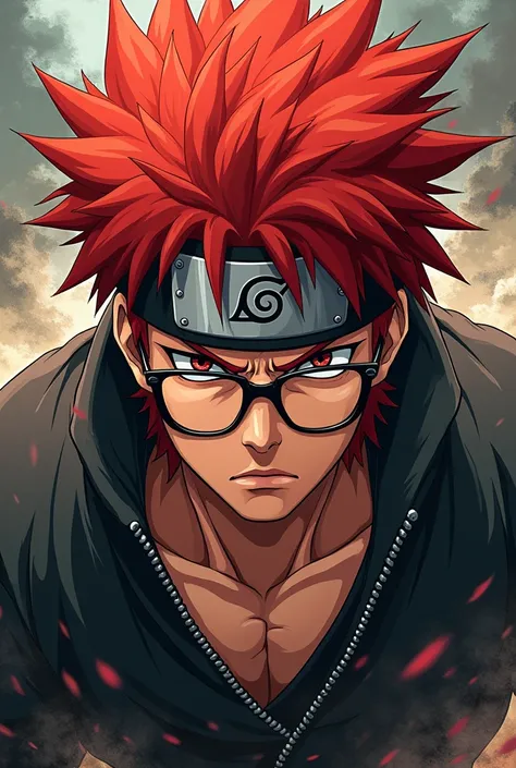 anime - style image of a man with red hair and glasses, badass anime 8 k, 4 k manga wallpaper, pain from naruto, anime wallpaper 4 k, anime wallpaper 4k,anime wallaper, Gara, 4k anime wallpaper, the red ninja, from naruto, anime art wallpaper 8 k