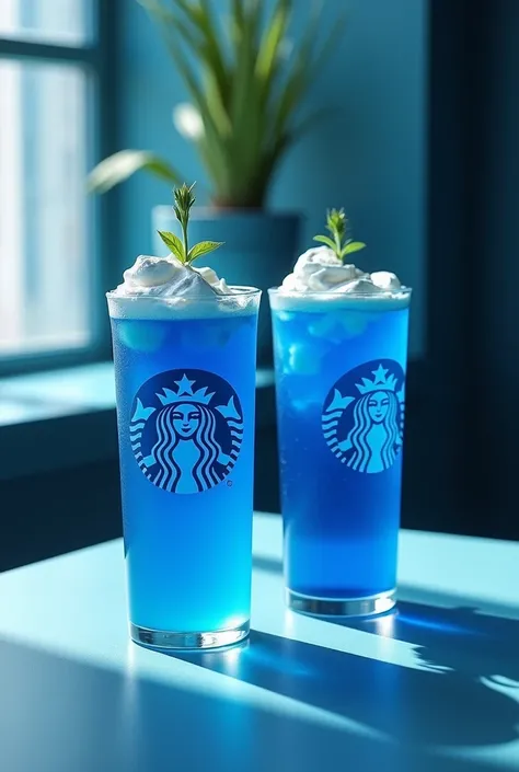 Starbucks drinks blue color 