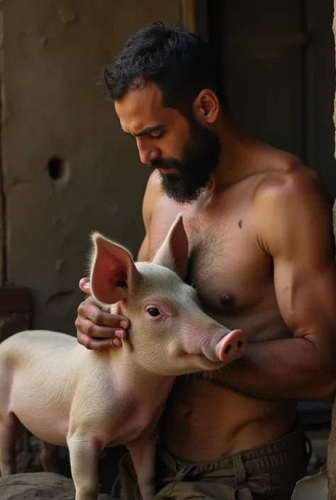 Naked Muslim Man Having Sex With Pig 