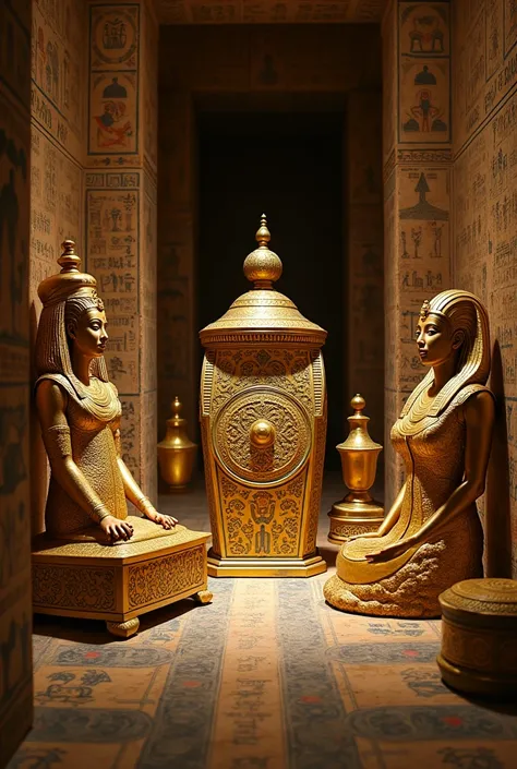 Photo of treasures in the Pharaohs tombs 
