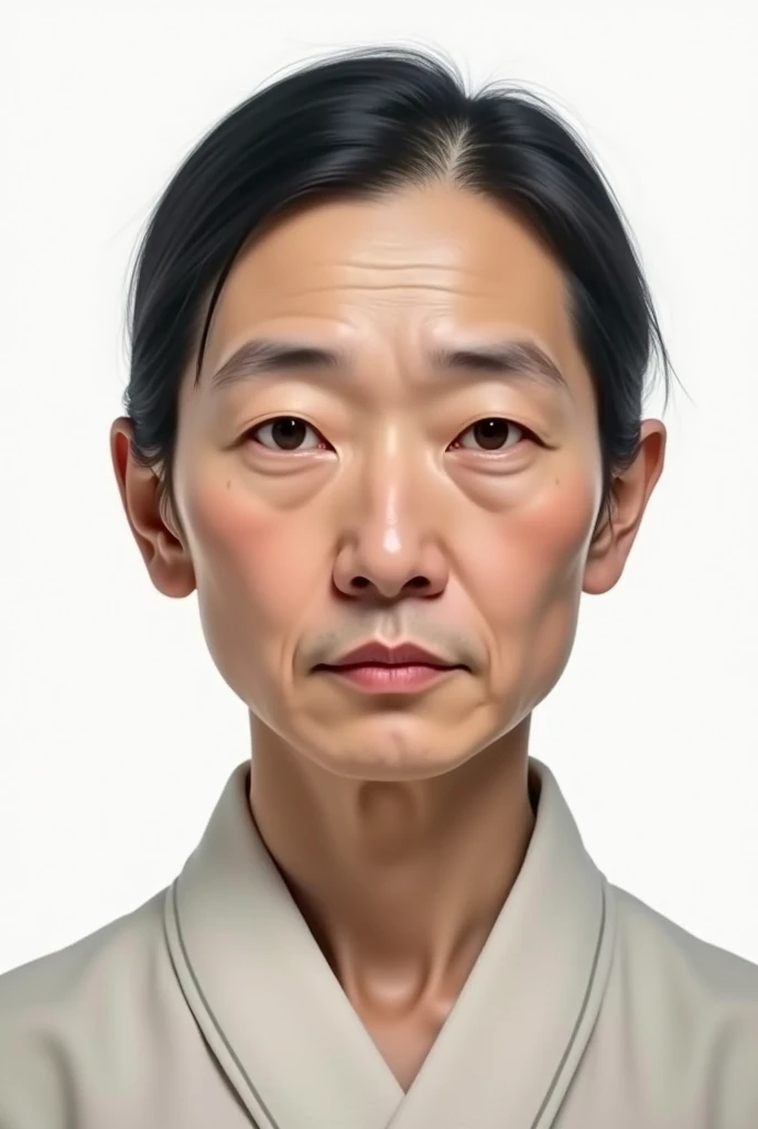 I want a photo of a representative of the Mongoloid race in 3x4 and on a white background, which looks like this picture.
