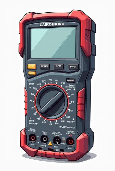 Create a multimeter by dividing the image into front, back, side, left, right by right angles and color it.