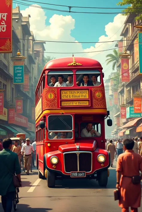 red bus in india
