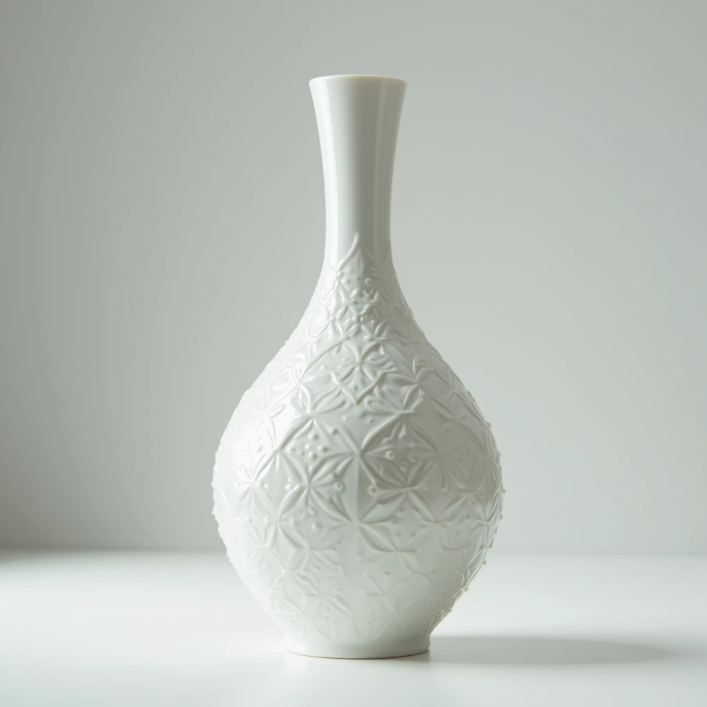 Porcelain bottle，Elegant and intricate pattern。Merchandise photography