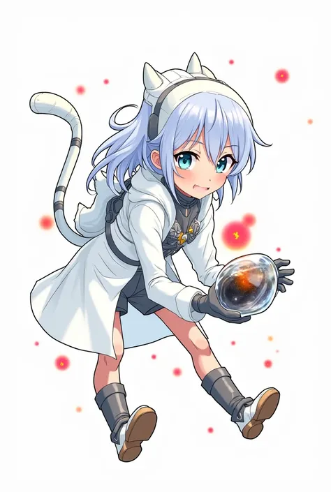 a drawing of an anime girl in a futuristic space suit with labcoat, scientist girl in sapce suit, holding a jar, traditional anime art, traditional style, epic pencil illustration,  hyper detailed manga drawing,

