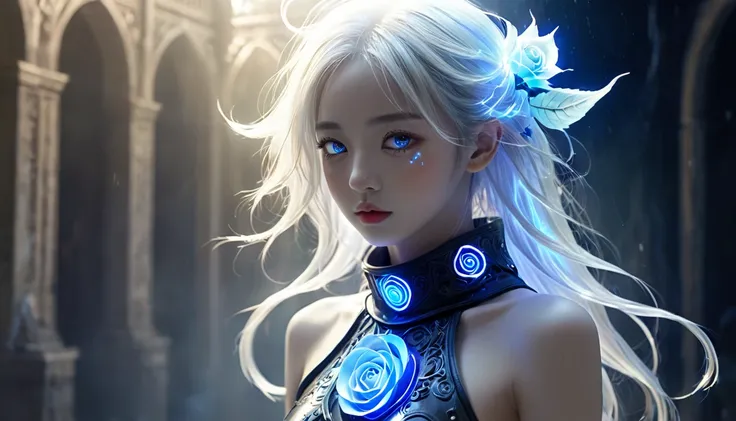 Bail_particle,Bail_line,lineแสง,particleของแสง,A girl made of particle,white hair,halter_set,1 girl,Bail_Light elements,ลำตัวglowโปร่งแสง,A girl made of light,
((dark)),epic,8ก,Fantasy,very detailed,magic,((Hood)),(Hoodie),((((hair on one eye)))),Cast a sp...