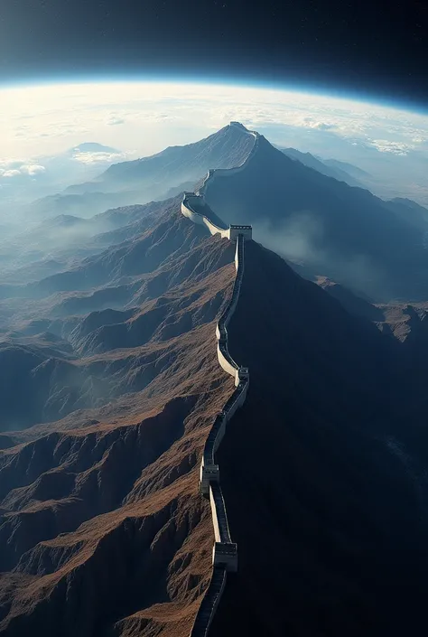 The Great Wall visible from space,  a little far from the land