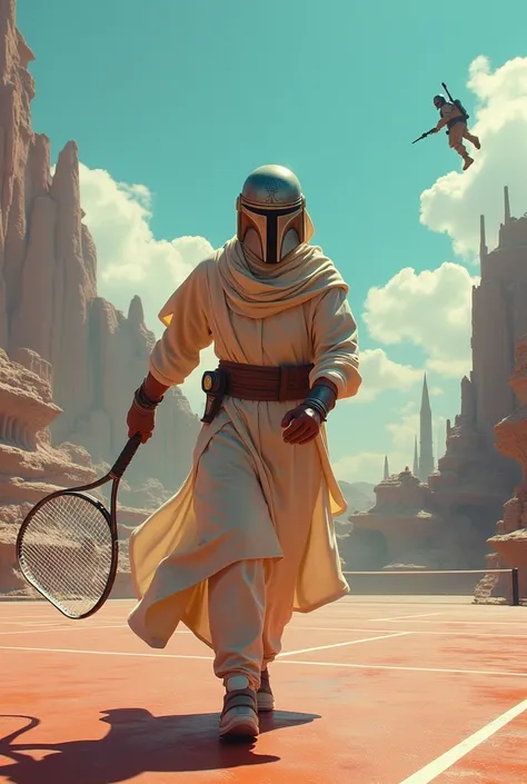 Mandaean playing tennis、Star Wars、movie、Boba Fett