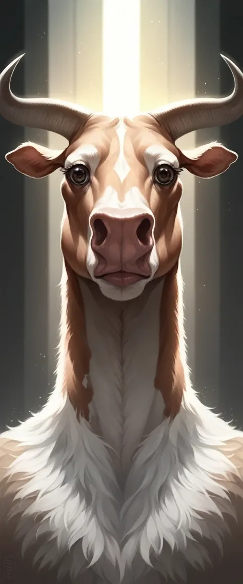 a large brown cow, beautiful detailed eyes, beautiful detailed nose, beautiful detailed mouth, extremely detailed fur and skin, highly detailed, photorealistic, 8k, award winning, dramatic lighting, dramatic colors, surreal, cinematic, moody, emotive, epic...