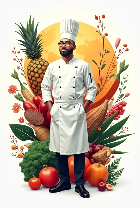 chef in 21st century then related to globalization drawing logo" make it xpand