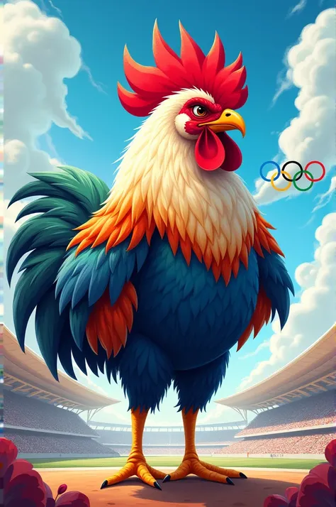 a rooster as an olympic mascot
