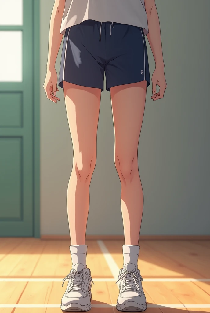 Junior high school basketball club girls M-shaped legs completely naked