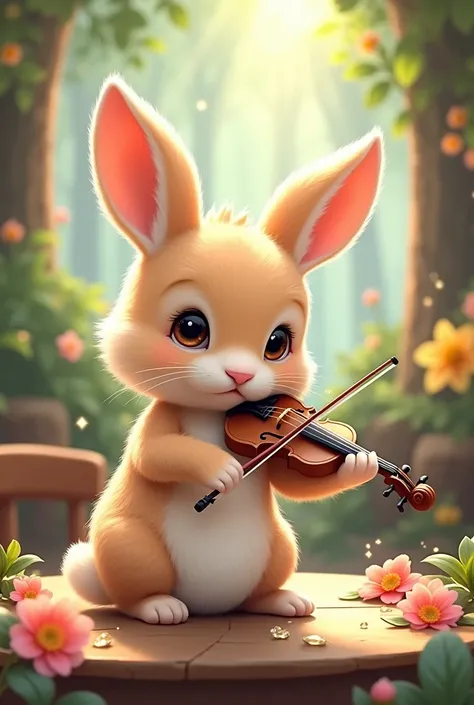 
in the forest, Playing the violin, Animal rabbit, Cafe, Street view, ((1 baby rabbit:1.3)), (((There is no one:1.5))), (((People are not drawn:1.5))),Full HD, 詳細なbaby rabbit, ヴァイオリンを弾くbaby rabbitのイラスト, baby rabbit, baby, Volumetric Light, Ultra-realistic,...