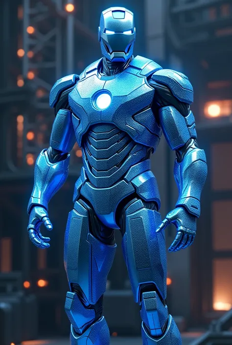 Ironman with diamond armor blue colour