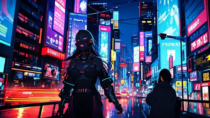 night city ,cyberpunk, cyborg