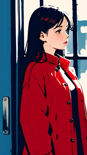 girl in red clothes