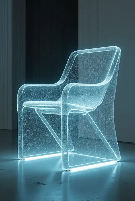 A sitting chair made (o material) of data, that square object