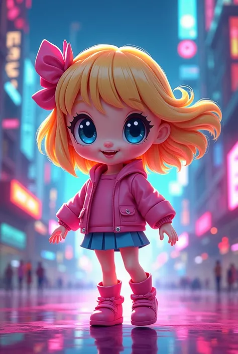 Blonde Polly Pocket in 1980s anime version 