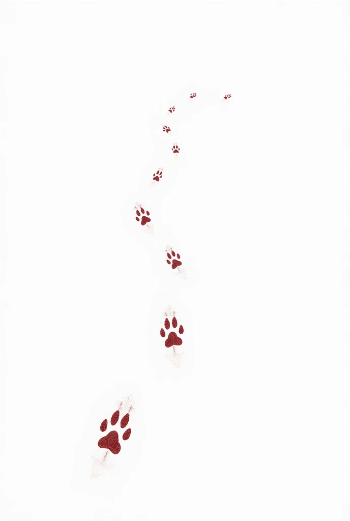 Can u create me a white background of darker maroon paw print trails 