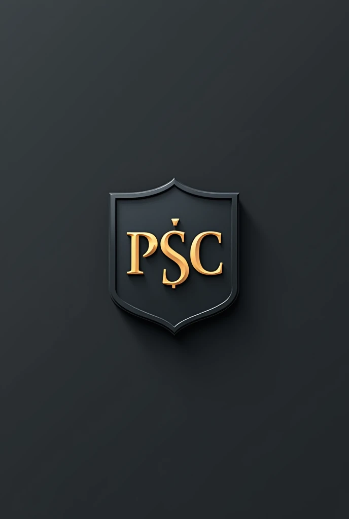 make me an academic style PSC logo in a crest for a football club, without shadow in dark gray
