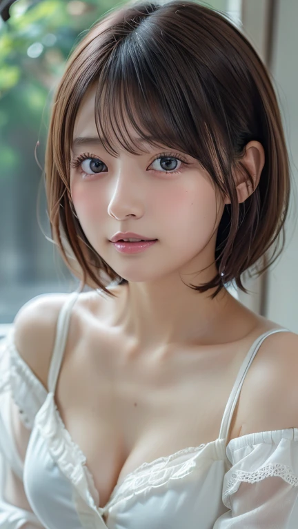 (8k, Photorealistic, RAW Photos, Best image quality: 1.4), Japanese schoolgirl、Short Bob、Super detailed face、Eye on the details、double eyelid、Sharp focus:1.2、Beautiful woman:1.4、Light brown hair、Highest quality、masterpiece、Ultra-high resolution、(Photoreali...