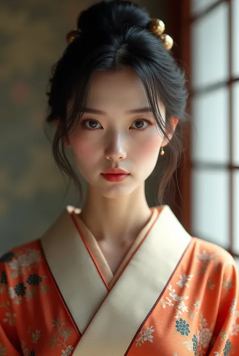 (8k, RAW Photos,Highest quality, High resolution:1.1), (Ultra-realistic:1.4),(Realistic, Realistic:1.3),The Beauty of Japan、kimono美人、kimono、((Upper Body:1.3))Realistic skin texture、