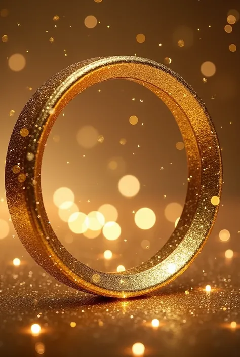 round gold photo frame with sparkles around it 