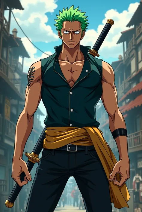 Creat a hd image of anime character zoro