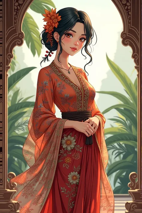 Anime, with Javanese clothes 