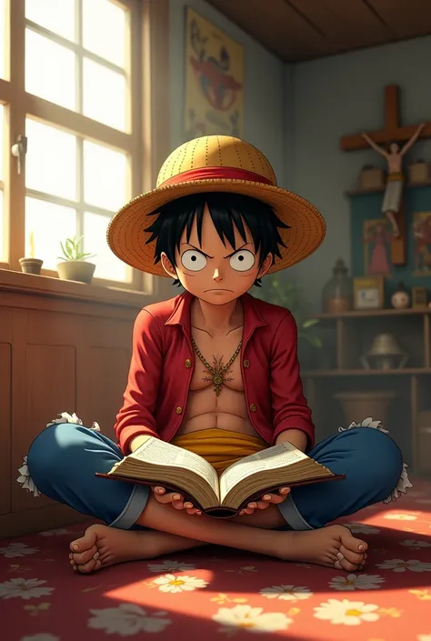 Luffy, an evangelical Christian, reading the Bible