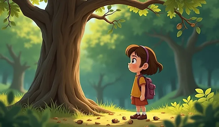 Bella discovers that the oak tree, which usually produces the best acorns, is mysteriously bare.