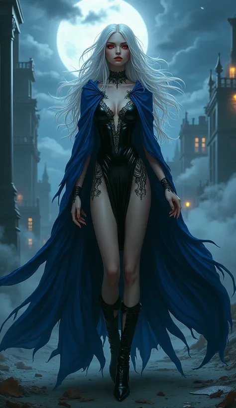 anime comic illustration fantasy art, gothic art, (masterpiece:1.5), full body best details, highly detailed, best quality, Glowing Red, highres, full body portrait of a vampire, elf (Masterpiece, best quality: 1.6), ultra feminine, wizard, (intricate deta...