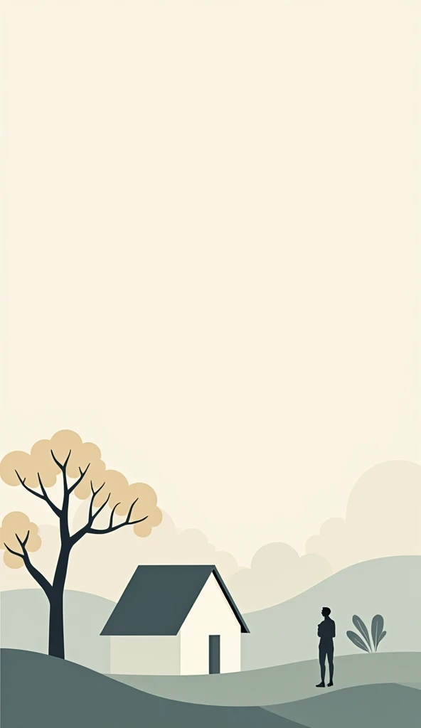 create beautiful minimalistic wallpapers for my smartphone with houses or trees or people