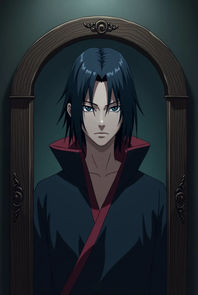 itachi uchiha, taking a picture in the mirror, realidade 4k 