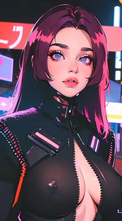 (best quality,4k,8k,highres,masterpiece:1.2), ultra-detailed, (realistic,photorealistic,photo-realistic:1.37), portraits, devil red eyes, gorgeous woman, cyberpunk background, futuristic, neon lights, smoky atmosphere, reflective surfaces, glowing tattoos,...