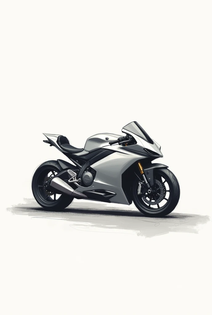 A light sketch of a sports motorcycle