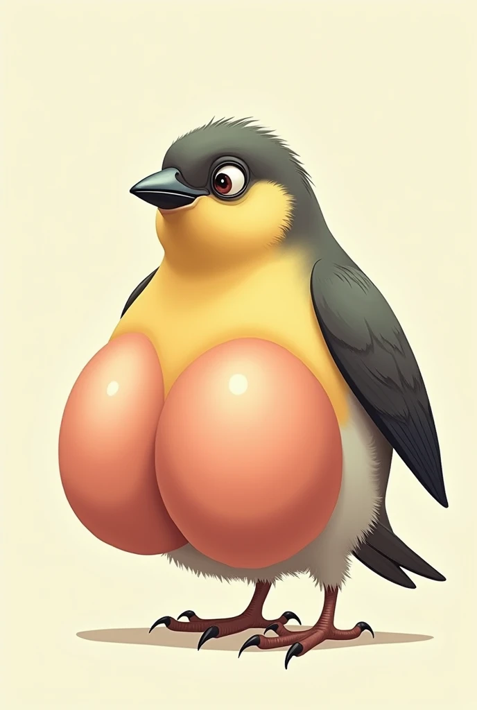  A little bird with very big balls
 