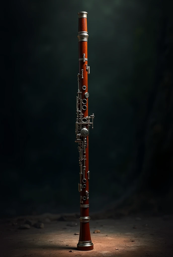 Only flute with a dark background 