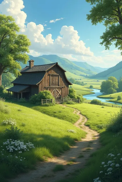 background of a farm 