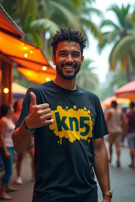 Some famous Brazilian recommending the brand "KN5 Followers"