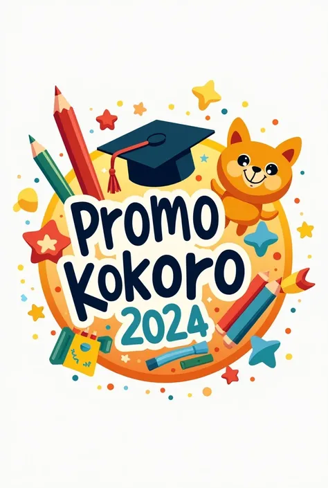 Graduation logo for kids that says Promo Kokoro 2024 we are going to first grade