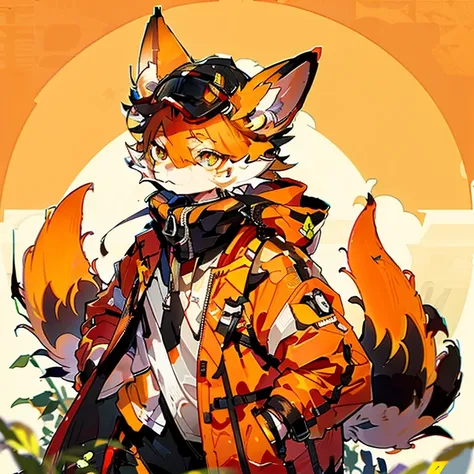 Anime style illustration of a fox carrying a backpack, Cyberpunk Fox Figure, Fox والشجيرة, Fursona is dressed elegantly., Fox مجسم, Fox مجسم, Fox, Fox الرقمي, فتاة Fox, Very very beautiful furry art, Picture of anthro fox, Eye-catching detailed art style