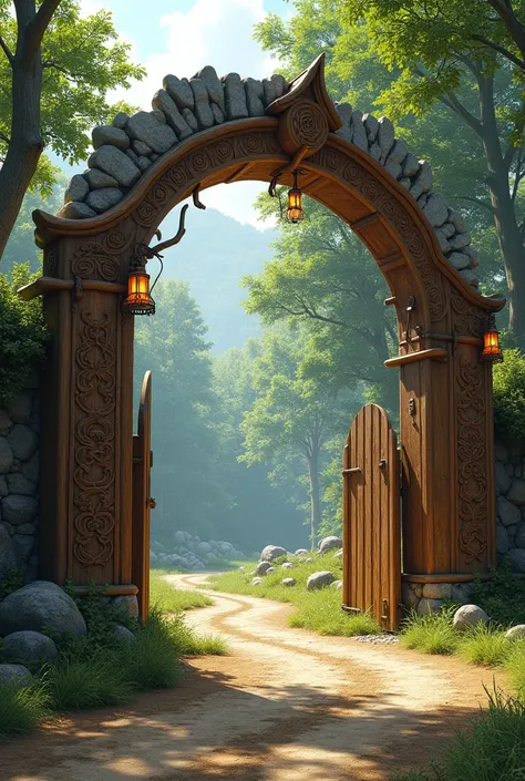 welcome arch for a campsite
