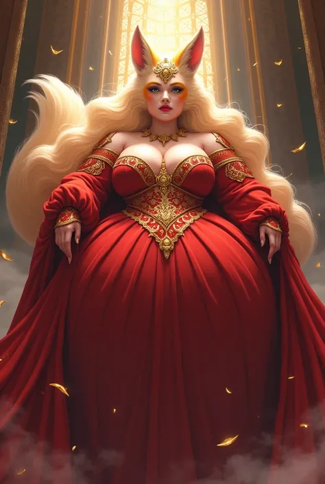 A fox queen with a very voluptuous body and huge breasts that obstructs your view. She keeps expanding her breasts over and over again according to her desires. 999999995000000090.5,Super huge breasts that are too big to support and are about to burst at a...